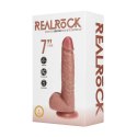 RealRock Tan Model 9 Wibrujący Prosty z Przyssawką 23 cm