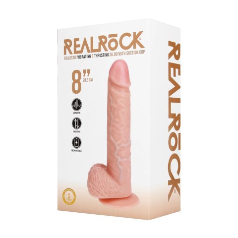 RealRock Wibrujący model z jądrami 20,5 cm przyssawka Flesh