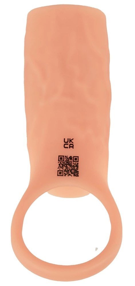 Realistixxx Real Sleeve Open - silikonowy rękaw wibracyjny z pierścieniem, ładowalny