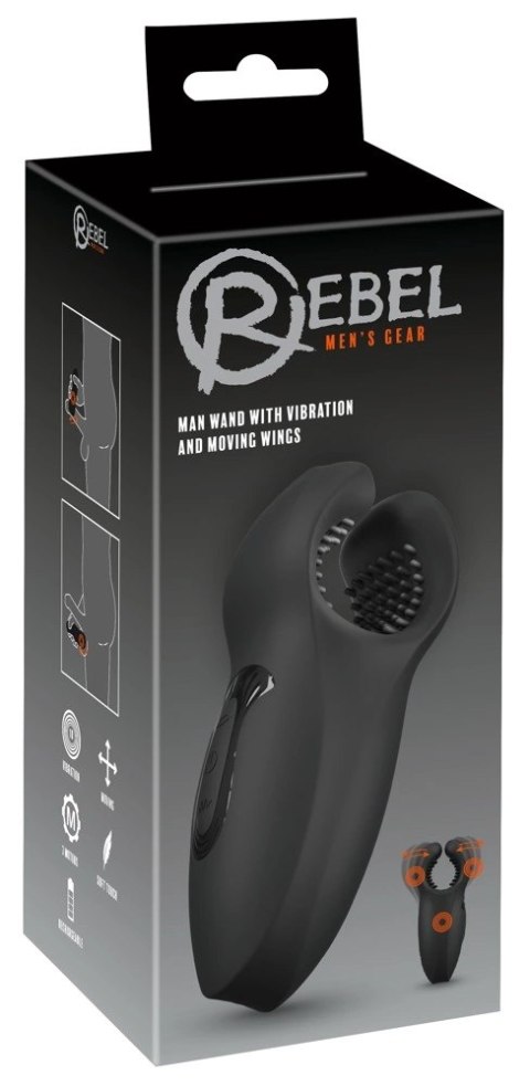 Rebel Man Wand Moving Wings - innowacyjna maszyna intymna z ruchomymi skrzydełkami