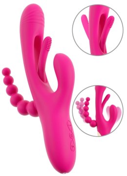 Sweet Smile Triple Vibe Flicking - wielofunkcyjny model potrojny, silikonowy