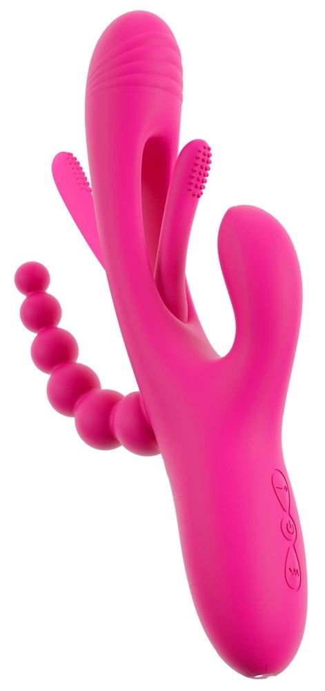 Sweet Smile Triple Vibe Flicking - wielofunkcyjny model potrojny, silikonowy