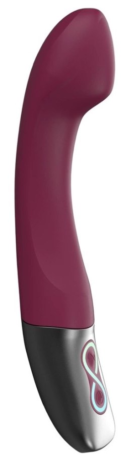 Titanz Vibrator Rubine Red - silikonowy model ładowany USB, 19,5 cm