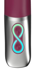 Titanz Vibrator Rubine Red - silikonowy model ładowany USB, 19,5 cm