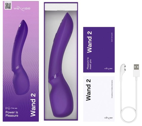 We-Vibe Wand 2 bezprzewodowy masażer, aplikacja, wodoodporny, fioletowy