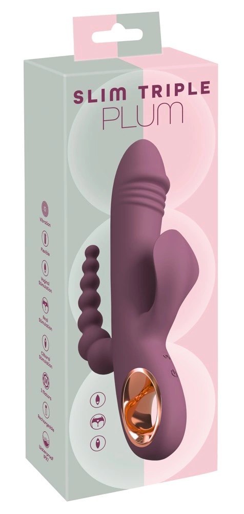 You2Toys Slim Triple Plum - wielofunkcyjny model 3w1, fioletowy, 21,4 cm