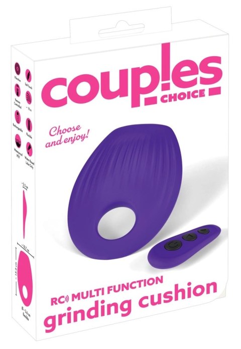 Couples Choice Poduszka Wibrująca RC z Pierścieniem, Silikon, 15cm