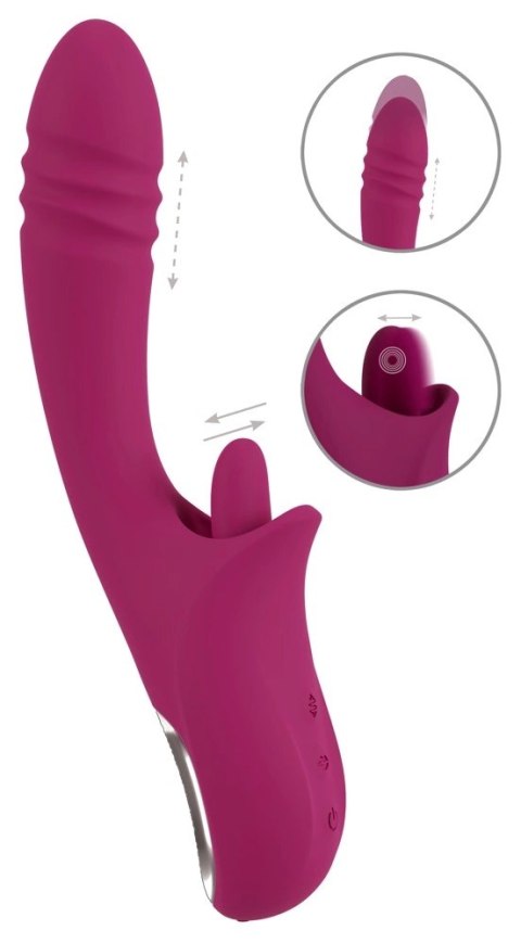Javida Licking & Thrusting Vibra silikonowy model z funkcją ruchu