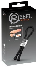 Rebel Heavy Rope Pasek Regulowany Czarny z Metalowym Elementem 14,5 cm