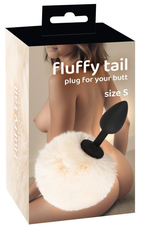 You2Toys Fluffy Tail White S - silikonowa zatyczka z puszystym ogonem