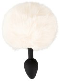 You2Toys Fluffy Tail White S - silikonowa zatyczka z puszystym ogonem