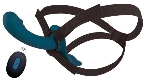 You2Toys Your Strap-On RC Vibrator Blue - Zestaw z uprzężą i pilotem