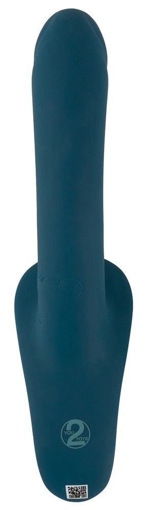 You2Toys Your Strap-On RC Vibrator Blue - Zestaw z uprzężą i pilotem