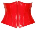 Black Level Gorset Talia Sznurowany Czerwony XL Błyszczący Zip