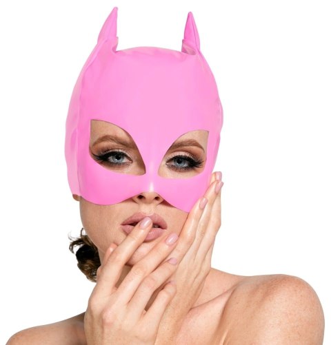 Black Level Mask Winylowa Koci Styl Rożowa S-L Anatomiczna