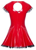 Black Level Mini Sukienka Winylowa Czerwona S Glamour Fit & Flare