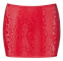Cottelli PARTY Mini spodnica XL imitacja skory węża czerwona