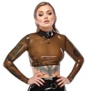 LateX Koszulka lateksowa długi rękaw bez brzucha 2XL czarna
