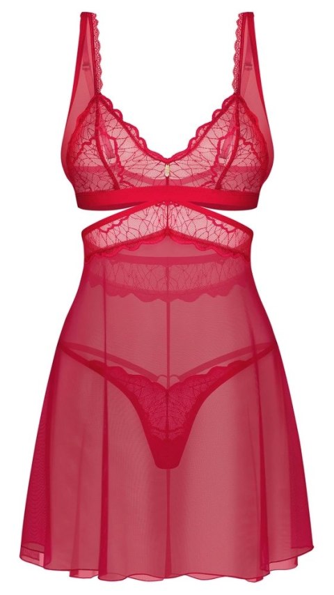 Obsessive Cupide Desir koszulka nocna L/XL czerwona z koronką