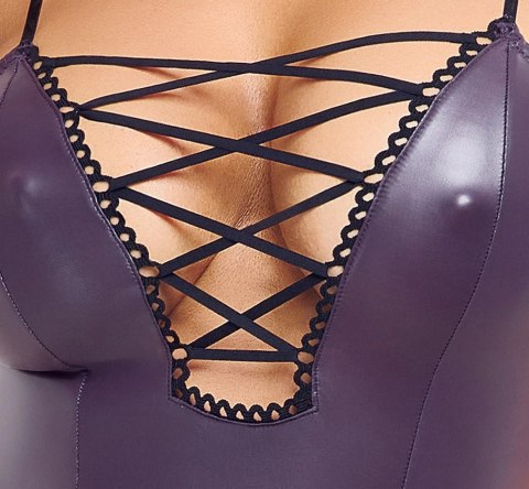 Cottelli PARTY Mini Sukienka Fioletowa L z Regulowanymi Ramiączkami