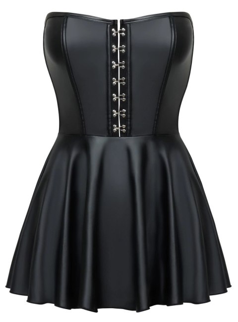 Cottelli PARTY Mini sukienka gorsetowa czarna matowa M