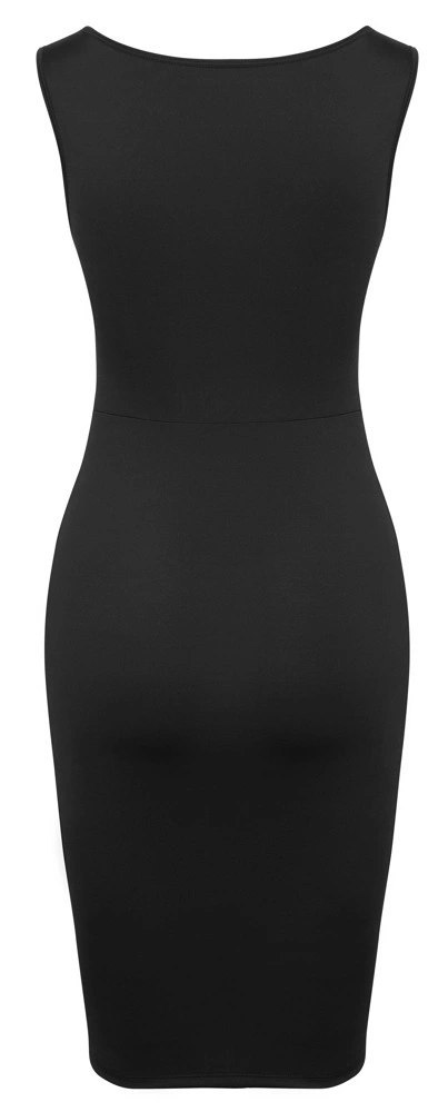 Cottelli PARTY Sukienka Czarna L z Wycięciami, Elastyczna, Bez Rękawow