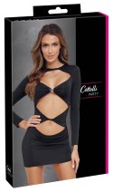 Cottelli PARTY sukienka mini z wycięciami przod czarna XL