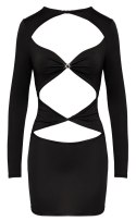 Cottelli PARTY sukienka mini z wycięciami przod czarna XL