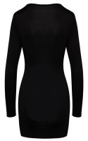Cottelli Party L - Czarna sukienka mini z wycięciami i dżetami