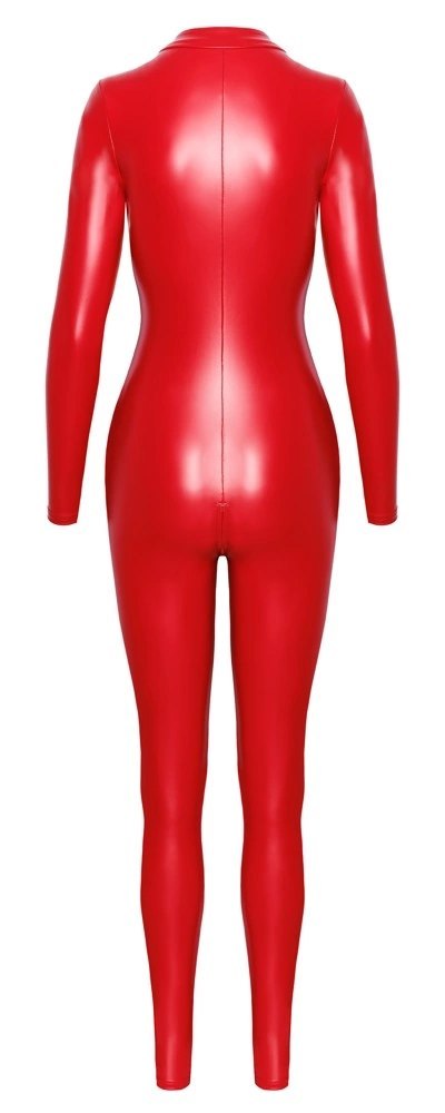 Noir Kombinezon Czerwony Długi XL Matowy Dopasowany 3-kierunkowy Zamek