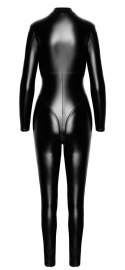 Noir Orgia Chimera S - Czarny przylegający kombinezon z długim rękawem
