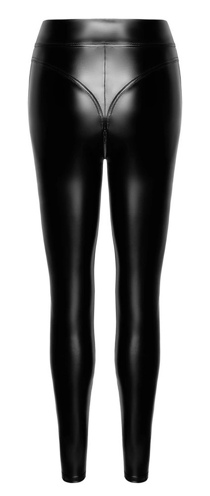 Noir Orgia Chimera legginsy czarne L, wysoka talia, zamek, powerwet look