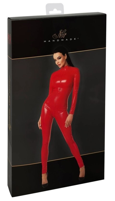 Noir Orgia Kombinezon Długi Czerwony L z Trzema Zamkami