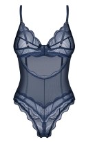 Obsessive Nightly Blue Body XL/2XL z koronką połprzezroczyste niebieskie
