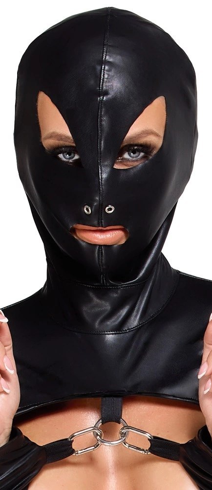 Bad Kitty Top z Maską i Uprzężą Czarny XL Matowy Regulowany