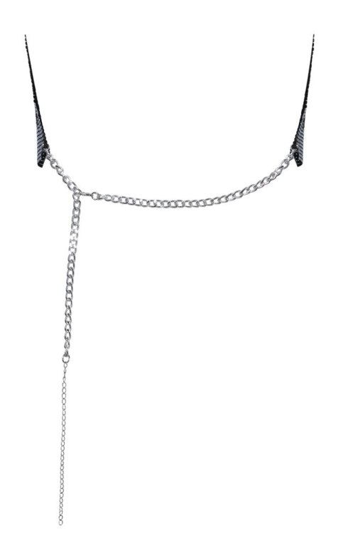 Cottelli ACCESSOIRES Top Czarny z Cekinow na Regulowanym Łańcuszku