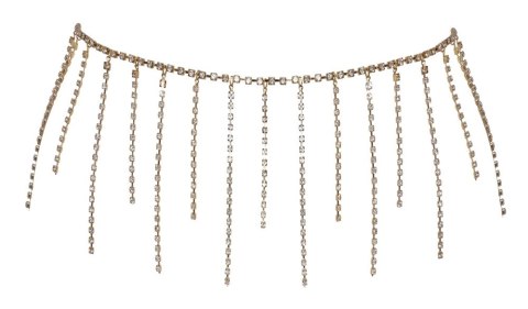 Cottelli ACCESSOIRES Złoty Pas na Brzuch z Dżetami, Regulowany