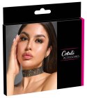 Cottelli Accessoires Czarny Choker z Dżetami i Łańcuszkiem Regulowany