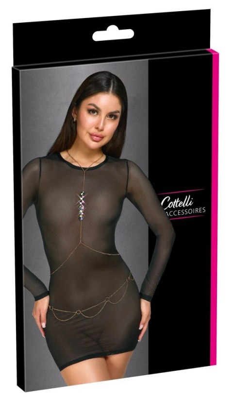 Cottelli Accessoires ozdobny łańcuszek złoty z cekinami, regulowany