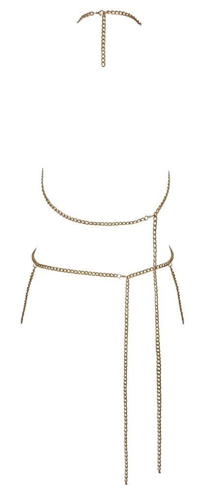 Cottelli Accessories Body Chain Złoty Regulowany 3 Zapięcia