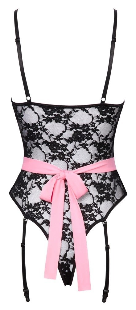 Cottelli Costumes Koronkowy Kostium Pokojowki z Rożowym Fartuszkiem S