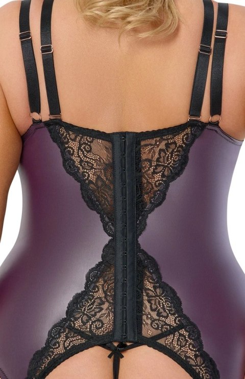 Cottelli Curves Koszulka Matowa+Koronka Fiolet 2XL 95E Regulowana