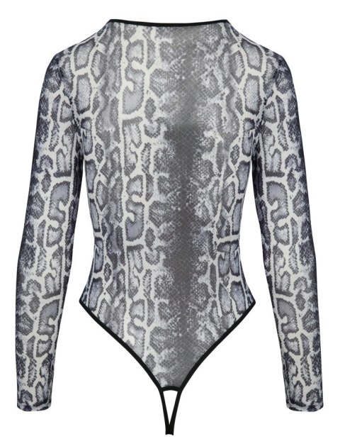 Cottelli Lingerie Body XL Panterkowy Powernet Długi Rękaw