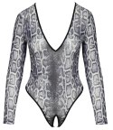 Cottelli Lingerie Body Panterkowe Powernet Długi Rękaw M