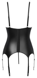 Cottelli Lingerie Top matowy z koronką + stringi bez szwu XL czarny