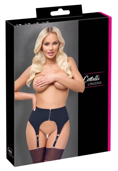 Cottelli Lingerie szeroki pas do pończoch matowy czarny L