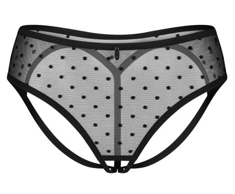 Obsessive Nuites figi z wycięciem, przezroczysta czerń 2XL/3XL
