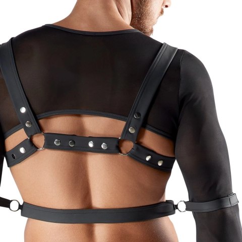 Svenjoyment Bondage Top Uprząż 4 Mankiety Czarny 2XL Elastyczny