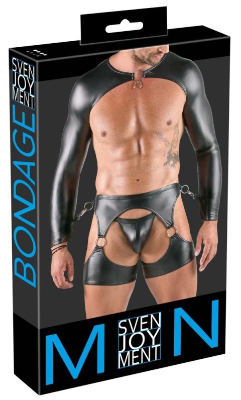 Svenjoyment Bondage zestaw 3-częściowy matowy czarny S elastyczny