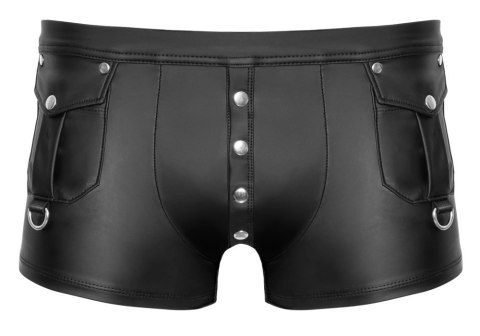 NEK Bokserki Męskie Matowe Czarne 2XL z Kieszeniami i Zatrzaskami